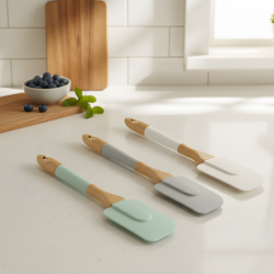 Silicone & Wooden Spatula